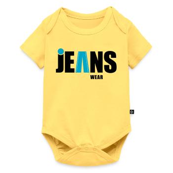 Jeans Wear with a dot - Baby Premium short-sleeve bodysuit - sky yellow - Front