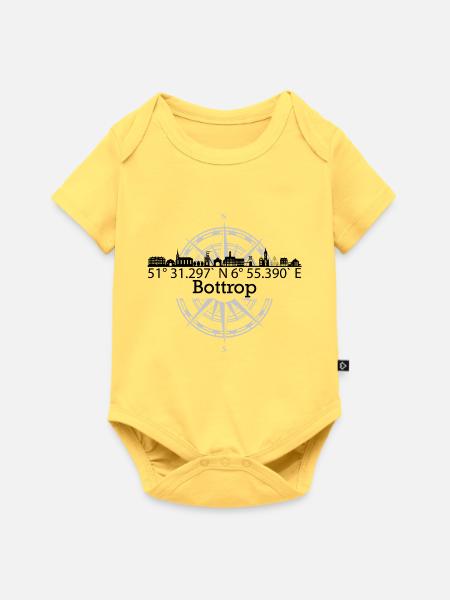 Skyline Bottrop - Baby Premium Kurzarmbody - Pastellgelb