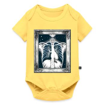 Art médical Thoracique Peinture Radiologie - Body à manches courtes Premium Bébé - jaune pastel - Devant