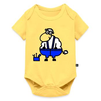 Handwerkerschaf, Held der Arbeit - Baby Premium Kurzarmbody - Pastellgelb - Vorne