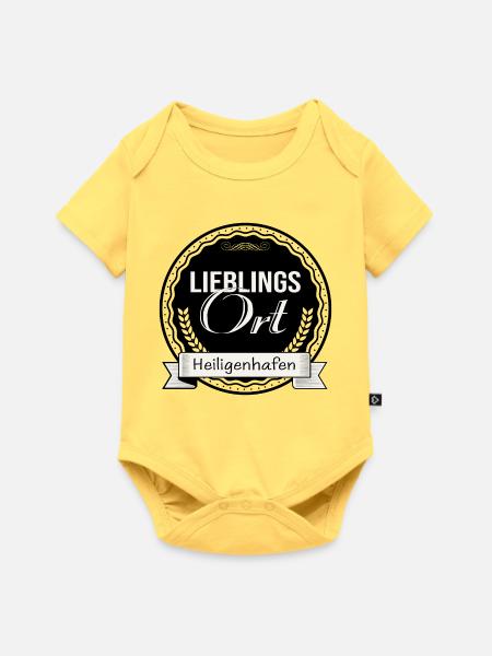 Lieblingsort Heiligenhafen - Baby Premium Kurzarmbody - Pastellgelb