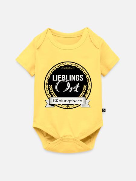 Lieblingsort Kühlungsborn - Baby Premium Kurzarmbody - Pastellgelb