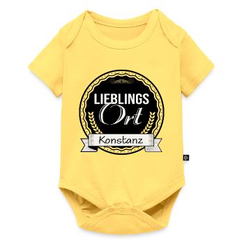Lieblingsort Konstanz - Baby Premium Kurzarmbody - Pastellgelb - Vorne