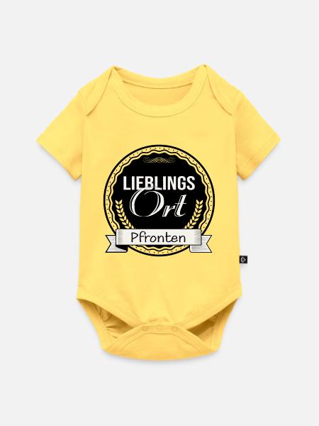 Lieblingsort Pfronten - Baby Premium Kurzarmbody - Pastellgelb