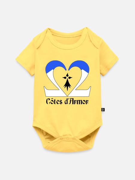 Côtes d'Armor - Baby Premium Kurzarmbody - Pastellgelb