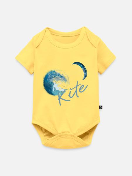 Kitesurfen - Baby Premium Kurzarmbody - Pastellgelb