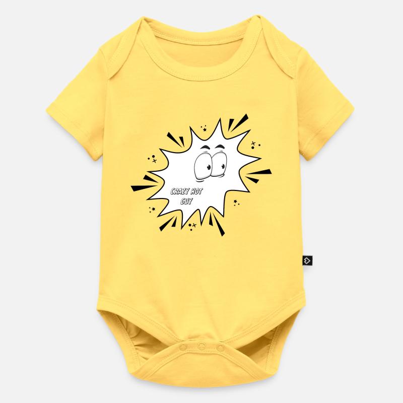 Fou Mec Chaud - Body à manches courtes Premium Bébé - jaune pastel