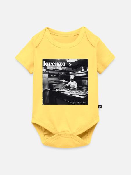 Lorenzos Pizza Logo - Baby Premium Kurzarmbody - Pastellgelb
