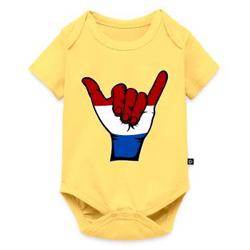 Holland Flag Surfing Symbol - Baby Premium short-sleeve bodysuit - sky yellow - Front