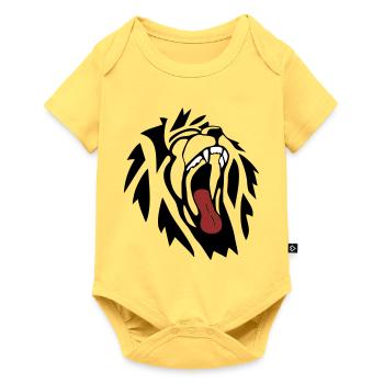 Lion - Body à manches courtes Premium Bébé - jaune pastel - Devant