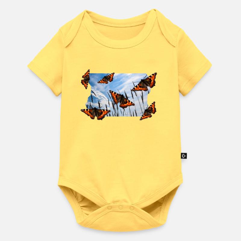 PAPILLON - Body à manches courtes Premium Bébé - jaune pastel