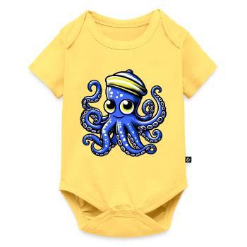 Octopus - Baby Premium short-sleeve bodysuit - sky yellow - Front