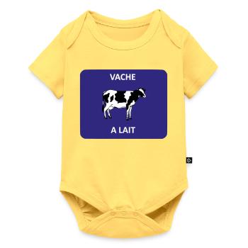 Goldene Gans - Baby Premium Kurzarmbody - Pastellgelb - Vorne