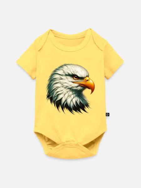 Adler - Baby Premium Kurzarmbody - Pastellgelb