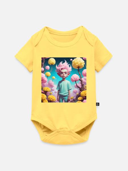Goblin - Baby Premium Kurzarmbody - Pastellgelb