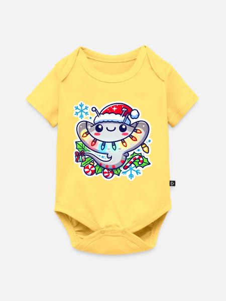 Holiday Ray of Joy - Baby Premium Kurzarmbody - Pastellgelb