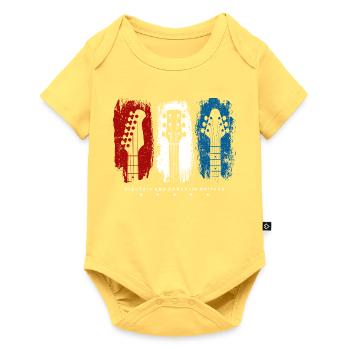 Flag Trio Guitars Grunge - Baby Premium short-sleeve bodysuit - sky yellow - Front