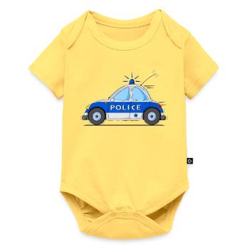 Police Car Police Blue - Baby Premium short-sleeve bodysuit - sky yellow - Front
