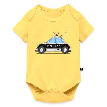 Police Car Police Black - Baby Premium short-sleeve bodysuit - sky yellow - Front
