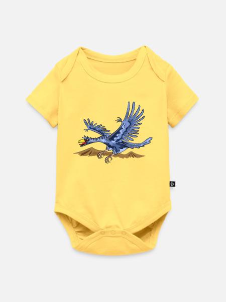 Dinosaurier Dino - Baby Premium Kurzarmbody - Pastellgelb