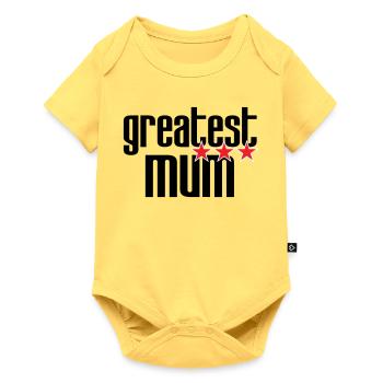 Beste Mama - Muttertag - Baby Premium Kurzarmbody - Pastellgelb - Vorne