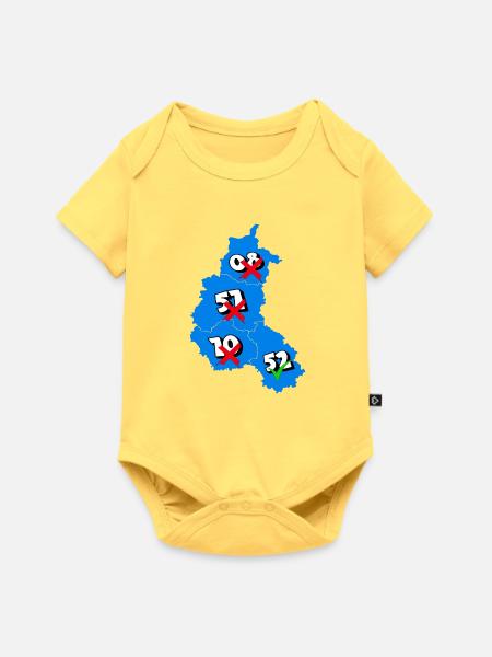 Region - Baby Premium Kurzarmbody - Pastellgelb
