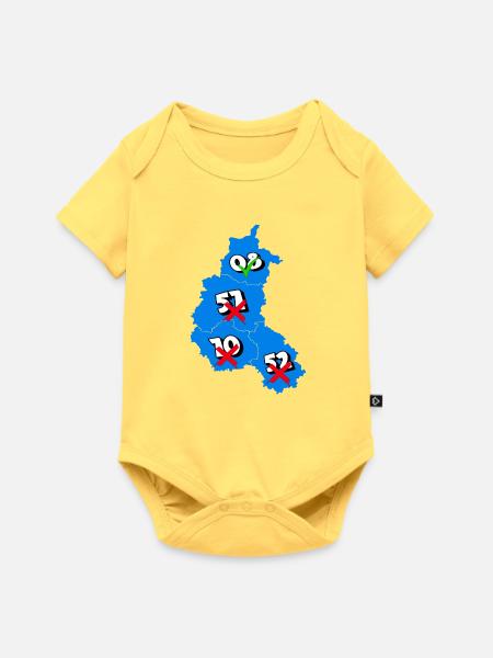 Region Champardennaise - Baby Premium Kurzarmbody - Pastellgelb