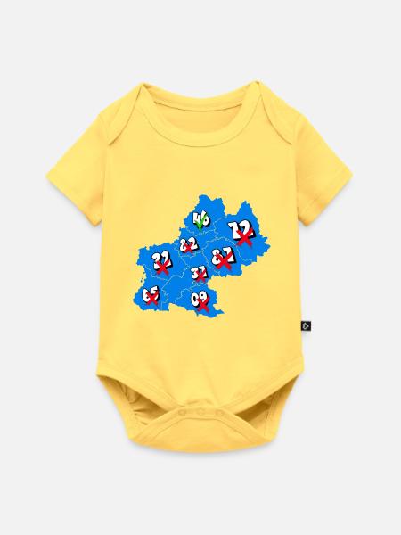 Midi-Pyrénées Region - Baby Premium Kurzarmbody - Pastellgelb
