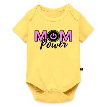 Mom power - Baby Premium short-sleeve bodysuit - sky yellow - Front