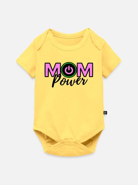 Mama-Macht - Baby Premium Kurzarmbody - Pastellgelb
