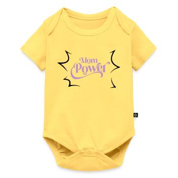 Mom power - Baby Premium short-sleeve bodysuit - sky yellow - Front