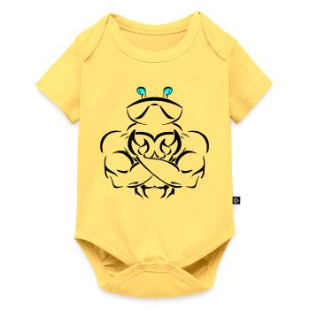 Alpha cancer Deluxe - Baby Premium Kurzarmbody - Pastellgelb - Vorne