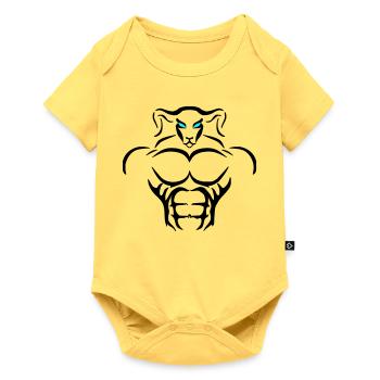 Alpha Aries Deluxe - Baby Premium Kurzarmbody - Pastellgelb - Vorne