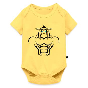 Alpha Pisces Deluxe - Baby Premium Kurzarmbody - Pastellgelb - Vorne