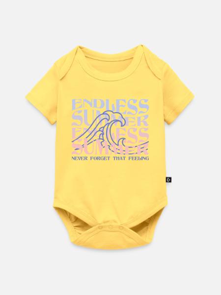 Endless Summer – Wellen & Beach Vibes - Baby Premium Kurzarmbody - Pastellgelb