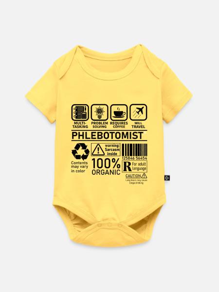 Phlebotomist multi tasking problem solving - Baby Premium Kurzarmbody - Pastellgelb