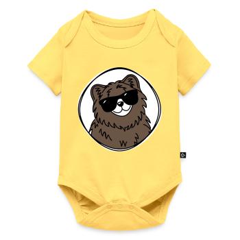 Cool Bear - Baby Premium short-sleeve bodysuit - sky yellow - Front