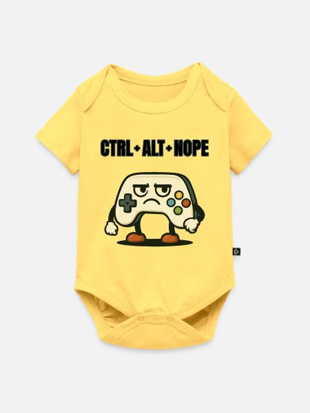 CTRL ALT NOPE Controller-Meme - Baby Premium Kurzarmbody - Pastellgelb