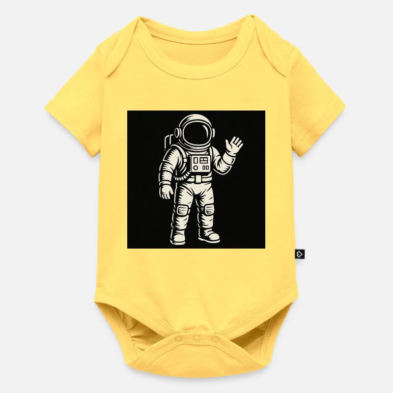 Copain de l’espace - Body à manches courtes Premium Bébé - jaune pastel