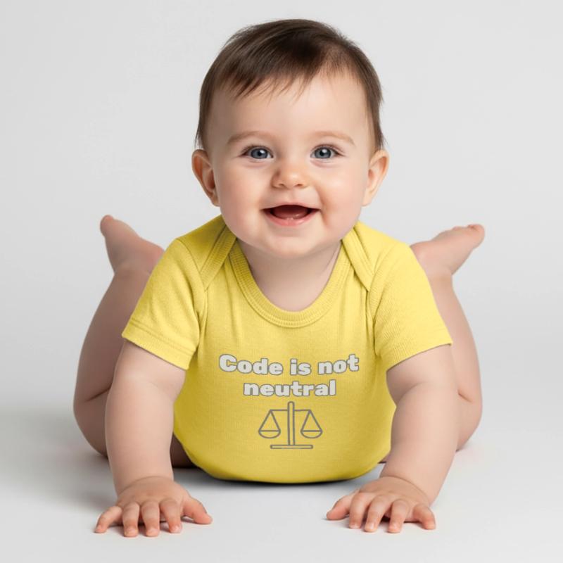 Code Is Not Neutral - Ethical Coder Statement Baby Premium short-sleeve bodysuit