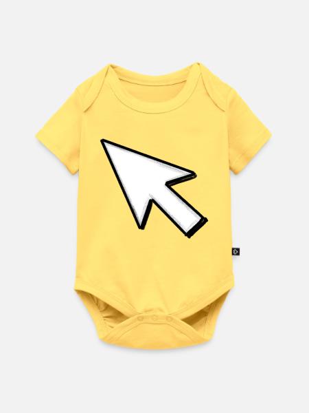 Cursor: Click mich! - Baby Premium Kurzarmbody - Pastellgelb