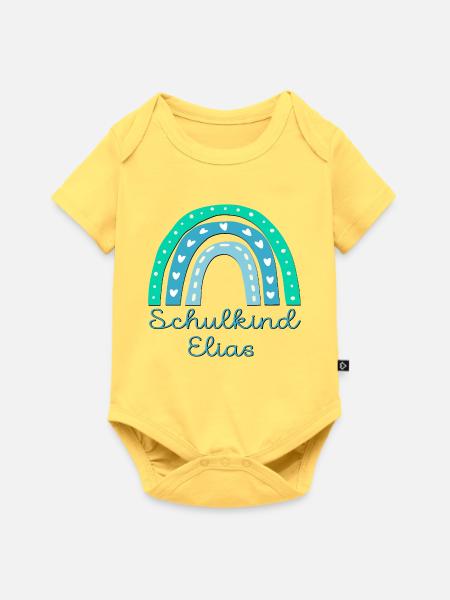 SCHULANFANG SCHULKIND ELIAS - Baby Premium Kurzarmbody - Pastellgelb