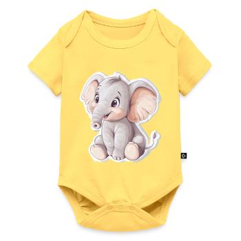 Elephant - Baby Premium short-sleeve bodysuit - sky yellow - Front