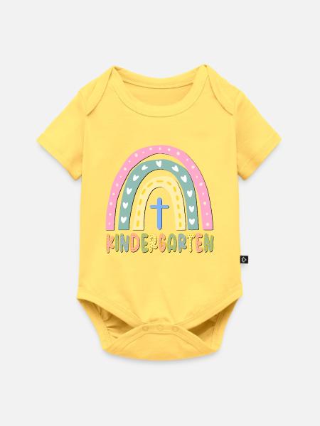 KINDERGARTEN KIND CHRISTLICHER GLAUBE - Baby Premium Kurzarmbody - Pastellgelb
