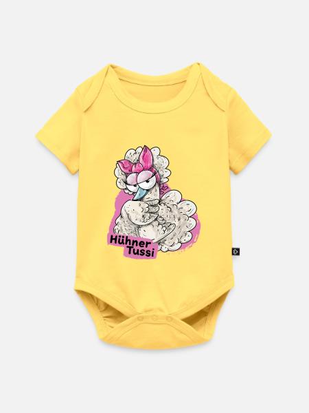 Hühner Girl - Baby Premium Kurzarmbody - Pastellgelb