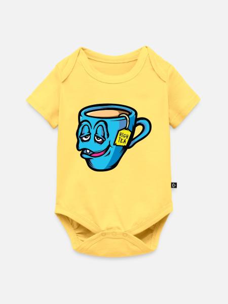 Hoher Tee - Baby Premium Kurzarmbody - Pastellgelb