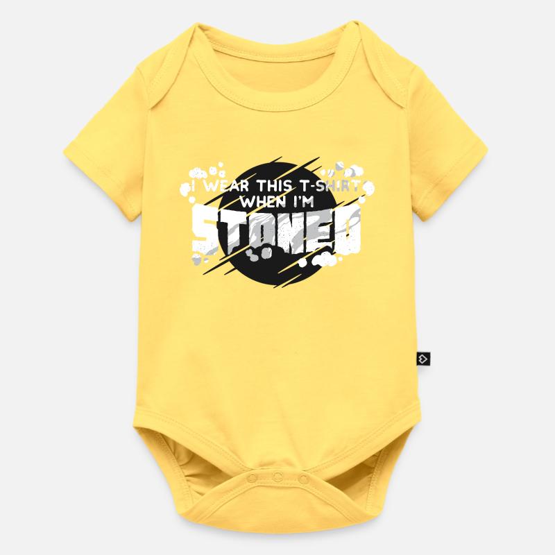 Conception de t-shirt de bande dessinée audacieuse - Body à manches courtes Premium Bébé - jaune pastel