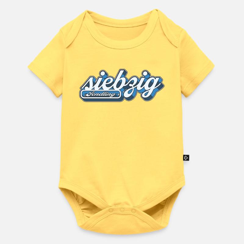 Envoi de soixante-dix rétro Munich089 Minga 089 - Body à manches courtes Premium Bébé - jaune pastel