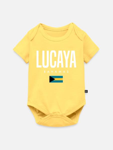 Lucaya Bahamas - Baby Premium Kurzarmbody - Pastellgelb