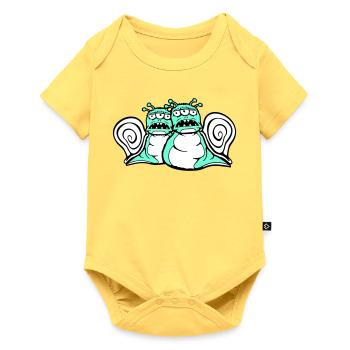 2 snails alien monster Halloween extraterrestrials - Baby Premium short-sleeve bodysuit - sky yellow - Front